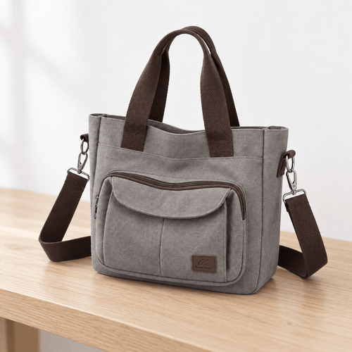 Canvas Multi-Compartment Tote Bag - Isolde
