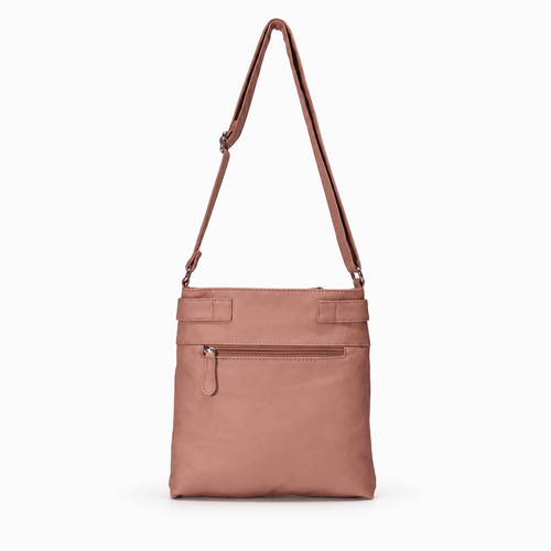 Faux Leather Multi-Pocket Crossbody Bag - Nerine
