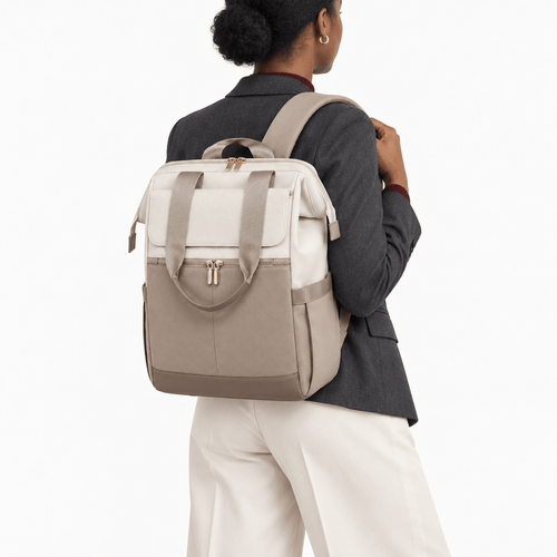 Colourblock Oxford Laptop Backpack - Lettice