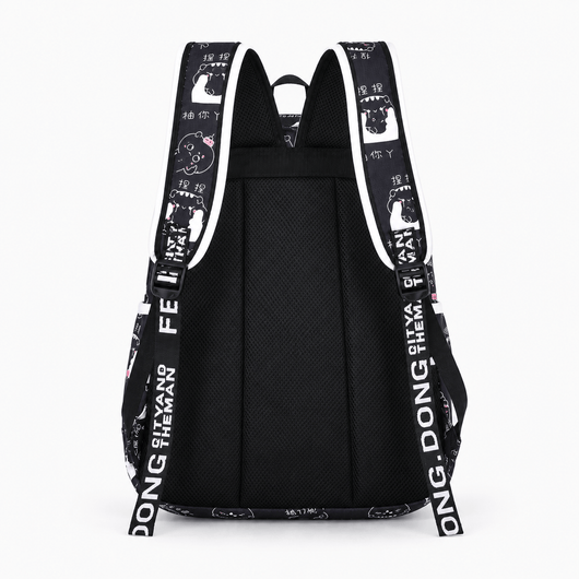The Sunday Avenue Girls' Waterproof Nylon School Backpack with Cartoon Print and USB Port