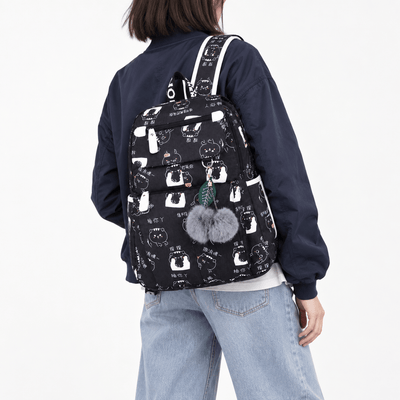 The Sunday Avenue Girls' Waterproof Nylon School Backpack with Cartoon Print and USB Port