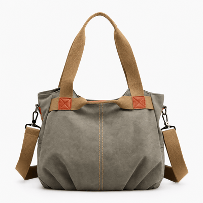 The Sunday Avenue Granite Green Eleanor Blue Canvas Tote Bag with Detachable Crossbody Strap