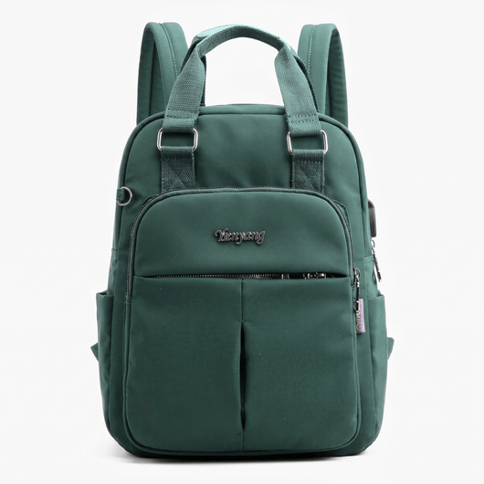 The Sunday Avenue Green Practical Everyday Backpack - Serena