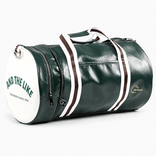 The Sunday Avenue Green Waterproof PU Leather Duffel Bag with Shoe Compartment