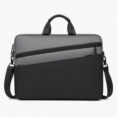 The Sunday Avenue Grey Black Messenger Bag Laptop Protection - Alistair