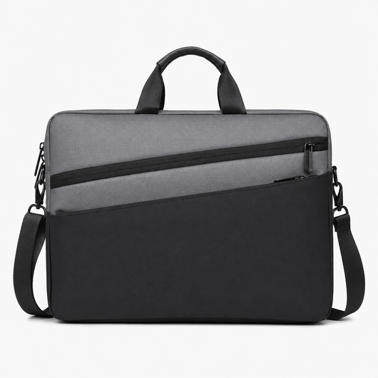 The Sunday Avenue Grey Black Messenger Bag Laptop Protection - Alistair