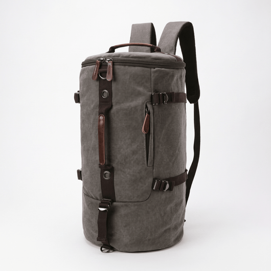 The Sunday Avenue Grey Travel Duffel Backpack Straps - Harlow