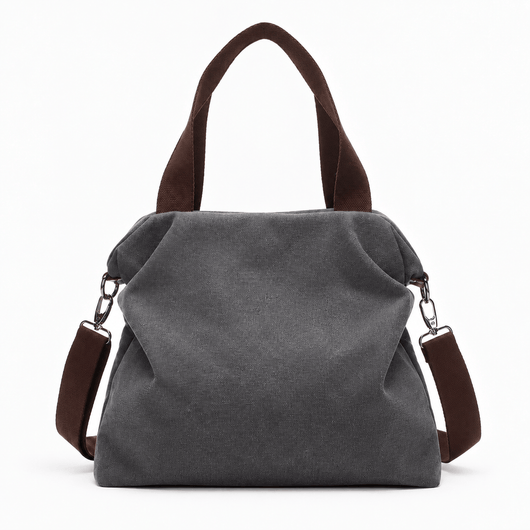 The Sunday Avenue Kate Grey Canvas Convertible Shoulder Bag