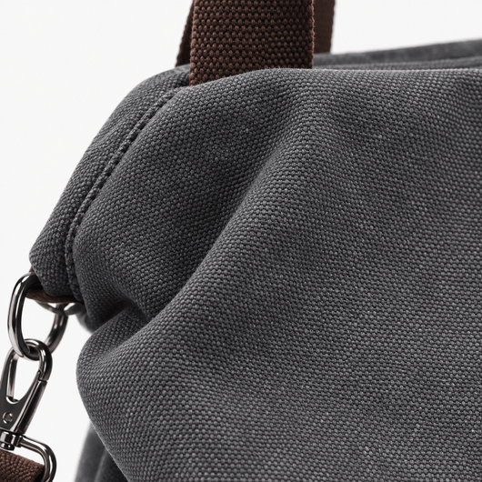 The Sunday Avenue Kate Grey Canvas Convertible Shoulder Bag