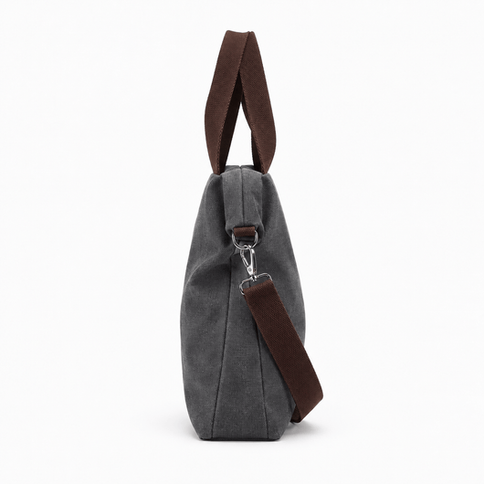 The Sunday Avenue Kate Grey Canvas Convertible Shoulder Bag