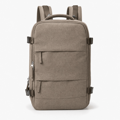 The Sunday Avenue Khaki Flight Approved Travel Backpack - Tatum
