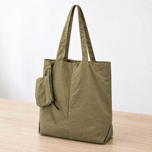 Lightweight Tote Bag with Removable Zipped Pouch - Marigold