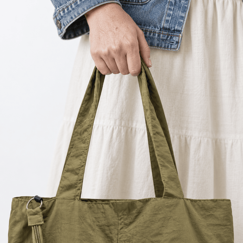 Lightweight Tote Bag with Removable Zipped Pouch - Marigold