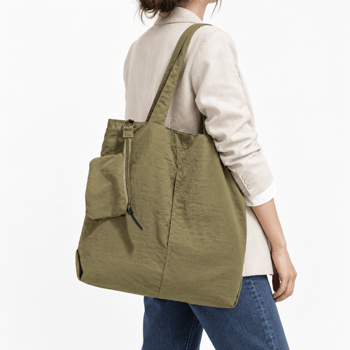 Lightweight Tote Bag with Removable Zipped Pouch - Marigold