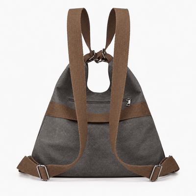 The Sunday Avenue Khloe Grey Canvas Convertible Shoulder Bag and Backpack
