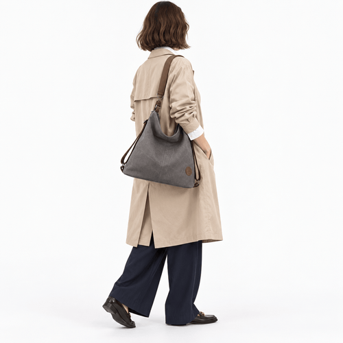 Canvas Convertible Shoulder Bag and Backpack - Cara