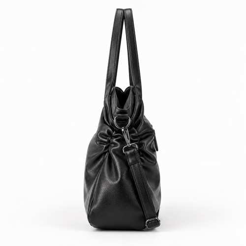 Large Vegan Leather Tote Bag with Zip for A4 Work and Study - Seraphina