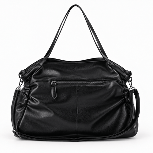 Large Vegan Leather Tote Bag with Zip for A4 Work and Study - Seraphina