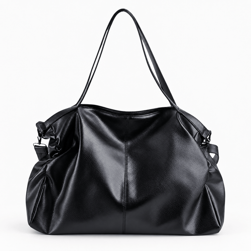 Large Vegan Leather Tote Bag with Zip for A4 Work and Study - Seraphina