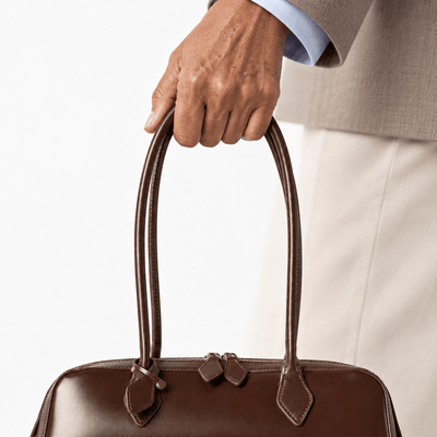 The Sunday Avenue Libra Covenette Brown Elongated Shoulder Bag