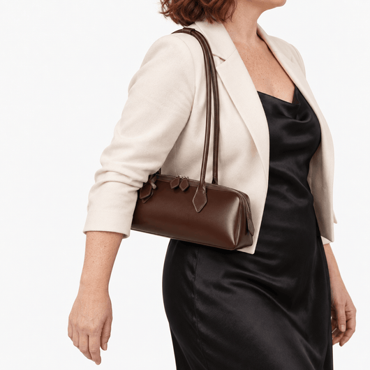 The Sunday Avenue Libra Covenette Brown Elongated Shoulder Bag