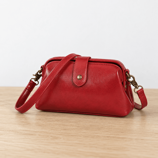 The Sunday Avenue Libra Vintage Red Structured Shoulder Bag