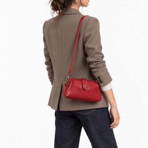 Vintage Structured Shoulder Bag - Clementine