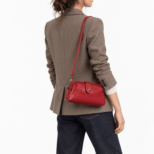The Sunday Avenue Libra Vintage Red Structured Shoulder Bag