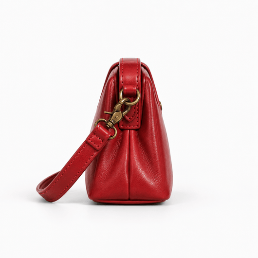The Sunday Avenue Libra Vintage Red Structured Shoulder Bag