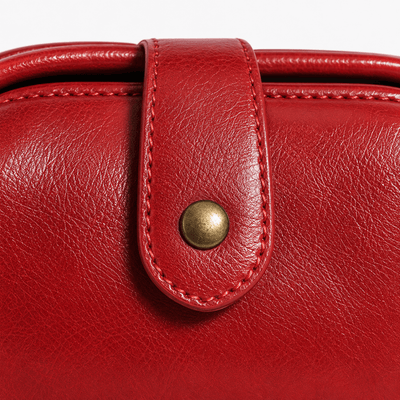The Sunday Avenue Libra Vintage Red Structured Shoulder Bag