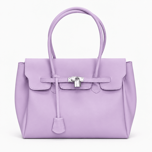 Matte Jelly PVC Tote Bag with Lock - Georgia