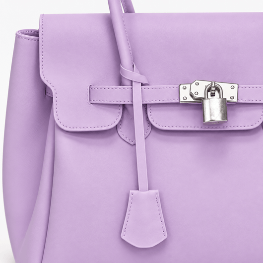 The Sunday Avenue Lilac Matte Jelly PVC Tote Bag with Lock