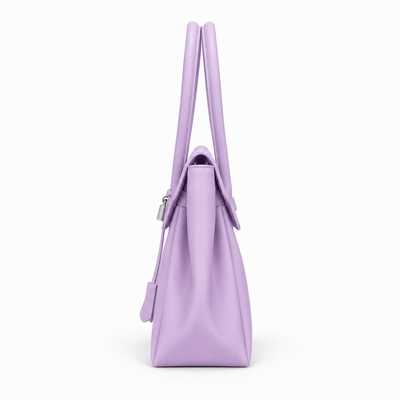 The Sunday Avenue Lilac Matte Jelly PVC Tote Bag with Lock