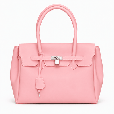 The Sunday Avenue Lilac Matte Jelly PVC Tote Bag with Lock