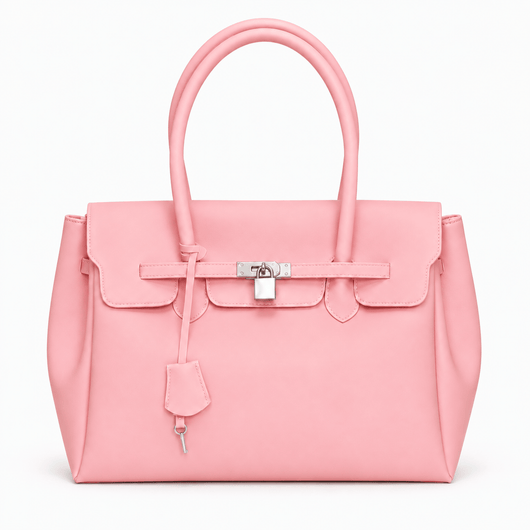 The Sunday Avenue Lilac Matte Jelly PVC Tote Bag with Lock