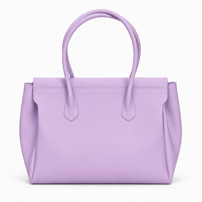The Sunday Avenue Lilac Matte Jelly PVC Tote Bag with Lock