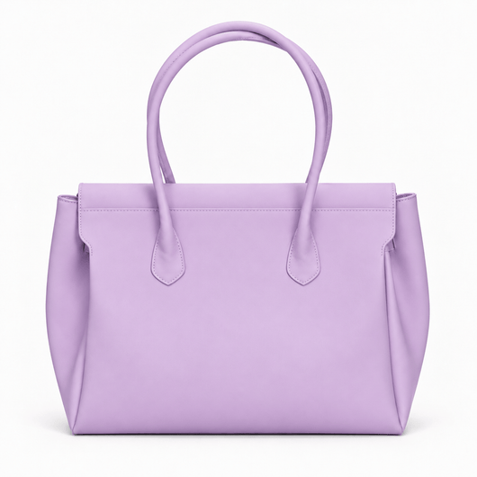 The Sunday Avenue Lilac Matte Jelly PVC Tote Bag with Lock