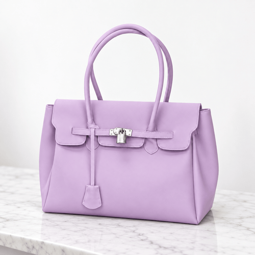 Matte Jelly PVC Tote Bag with Lock - Georgia