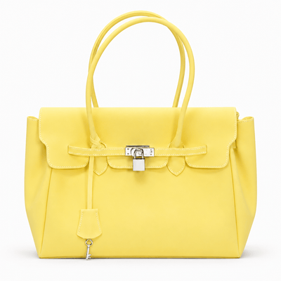 The Sunday Avenue Lilac Matte Jelly PVC Tote Bag with Lock