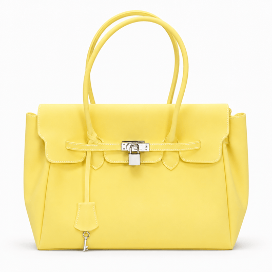 The Sunday Avenue Lilac Matte Jelly PVC Tote Bag with Lock
