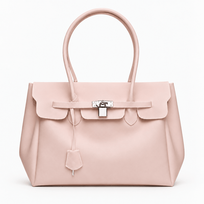 The Sunday Avenue Lilac Matte Jelly PVC Tote Bag with Lock