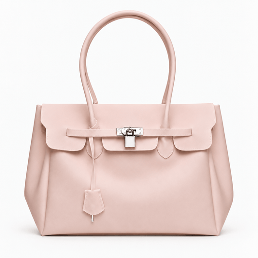 The Sunday Avenue Lilac Matte Jelly PVC Tote Bag with Lock