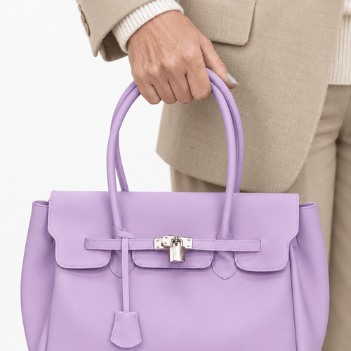 Matte Jelly PVC Tote Bag with Lock - Georgia