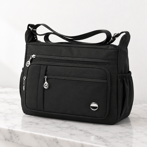 Nylon Multi-Pocket Shoulder Bag - Hermione