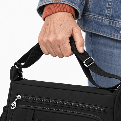 Nylon Multi-Pocket Shoulder Bag - Hermione