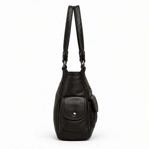 PU Leather Multi-Pocket Shoulder Bag - Jessamine