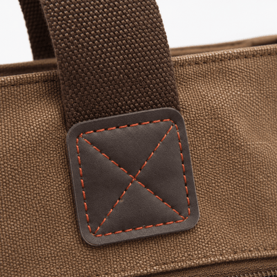 The Sunday Avenue Madeline Brown Canvas Multi-Pocket Tote Bag