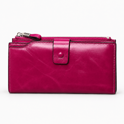 The Sunday Avenue Mauve Blue PU Leather Women's Multi-Pocket Clutch Wallet