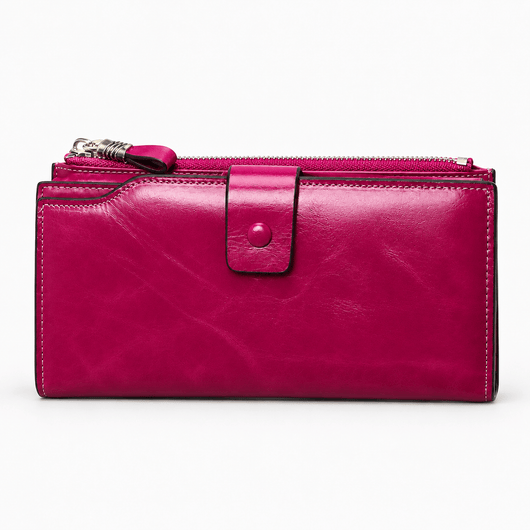 The Sunday Avenue Mauve Blue PU Leather Women's Multi-Pocket Clutch Wallet