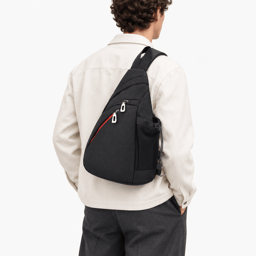 Men's Nylon Sling Bag with Anti-Theft Pocket - Marcella